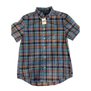 Ralph‎ Lauren Plaid Shirt Boys XL 16 Short Sleeve Button Down Shirt